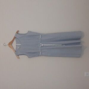 Talbots Blue and White Midi Dress